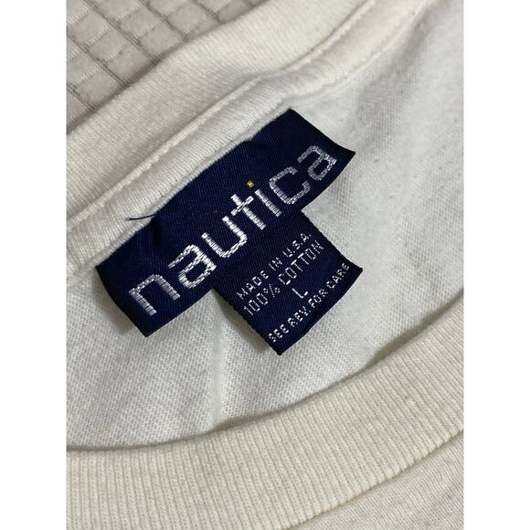 Vintage 90s Nautica Made in USA sailing shirt Size Large Bermuda - Picture 3 of 9
